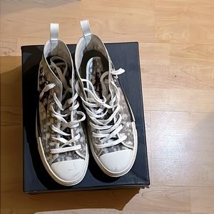 Dior White and Black Oblique Sneakers
